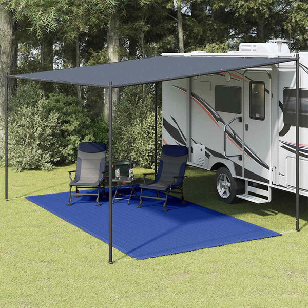 vidaXL Tent Carpet 200x400 cm Blue HDPE