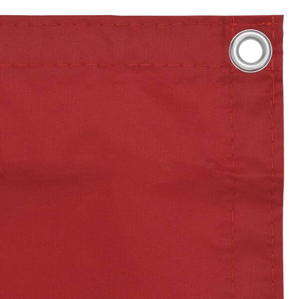 vidaXL Balcony Screen Red 90x400 cm Oxford Fabric