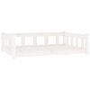 vidaXL Dog Bed White 105.5x75.5x28 cm Solid Wood Pine