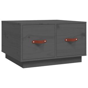 vidaXL Coffee Table Grey 60x53x35 cm Solid Wood Pine