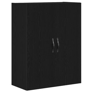 vidaXL Wall-mounted Cabinet Black Oak 69.5 x 34 x 180 cm