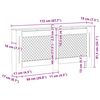 vidaXL Radiator Cover Black 172x19x81.5 cm MDF