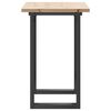 vidaXL Dining Table O-Frame 80x50x75.5 cm Solid Wood Pine and Steel
