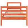 vidaXL Bed Frame without Mattress Wax Brown 100x200 cm Solid Wood Pine