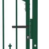 vidaXL Fence Gate with Spikes Steel 104x97 cm Green