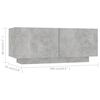 vidaXL TV Cabinet Concrete Grey 100x35x40 cm Engineered Wood