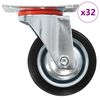 vidaXL 32 pcs Swivel Casters 75 mm