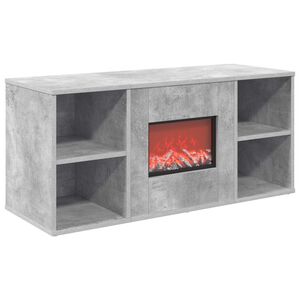 vidaXL Electric Fireplace Concrete 100 x 37 x 45.5 cm Engineered wood
