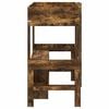 vidaXL Loft Bed Frame with Desk with Storage Smoked Oak 98.5 x 200 cm
