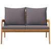 vidaXL Garden Bench with Cushion Brown Solid Acacia wood