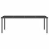 vidaXL Outdoor Dining Table Anthracite 220x90x75 cm Steel and Glass