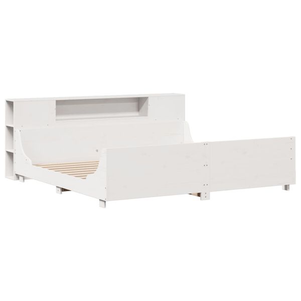 vidaXL Bed Frame without Mattress White 200x200 cm Solid Wood Pine