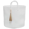 vidaXL Storage Basket White Ø40x35 cm Cotton