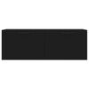 vidaXL Wall Cabinet Black 100x36.5x35 cm Engineered Wood