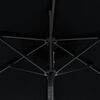 vidaXL Garden Parasol with Steel Pole Black 225x225x212 cm