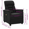 vidaXL Massage Chair Black Microfiber Fabric
