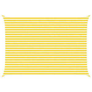 vidaXL Sun Shade Sail Yellow and White 5 x 3.5 m 100% Polyester Oxford