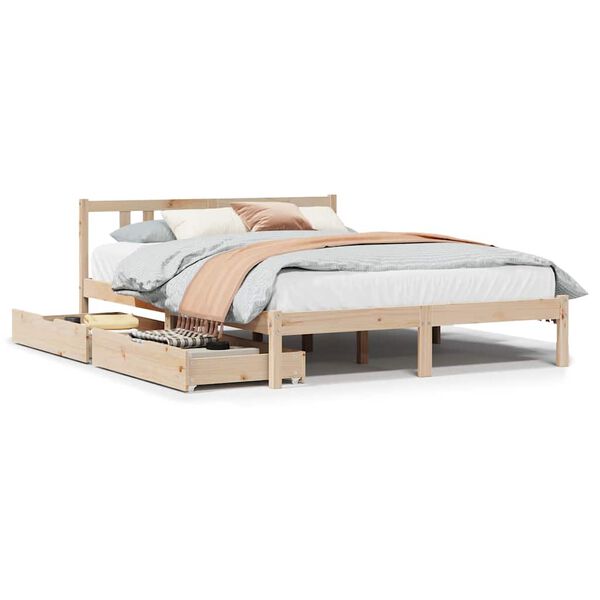 vidaXL Bed Frame without Mattress 120x200 cm Solid Wood Pine