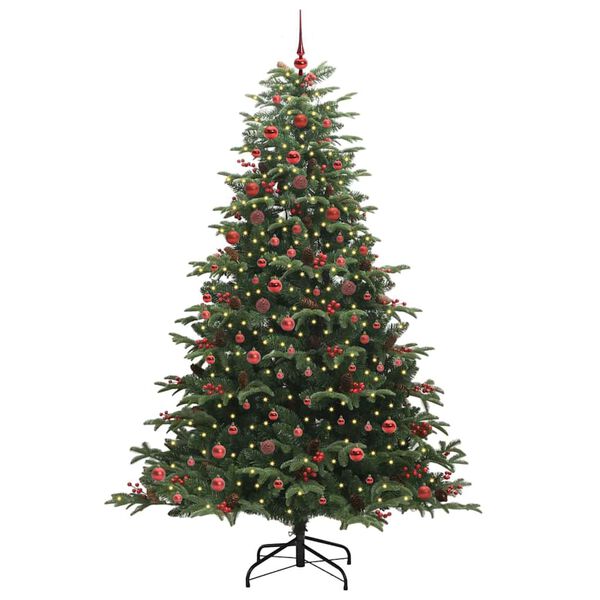 vidaXL Artificial Christmas Tree with 300 LEDs with Stand Green 210 cm