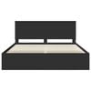 vidaXL Bed Frame with Headboard Black 180 x 200 cm Solid Pine Wood