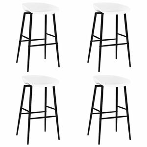 vidaXL Bar Chairs 4 pcs White