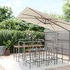 vidaXL 9 Piece Garden Bar Set Grey Poly Rattan& Solid Wood Acacia
