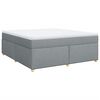 vidaXL Box Spring Bed with Mattress Light Grey 180x200 cm Fabric
