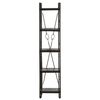 vidaXL 5-Tier Bookcase Black 40x30x180 cm Solid Mango Wood