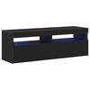 vidaXL TV Cabinet Black Oak 120 x 35 x 40 cm Engineered Wood