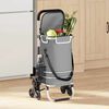 vidaXL Shopping Trolley Folding Grey 47 x 39 x 100.5 cm Oxford fabric