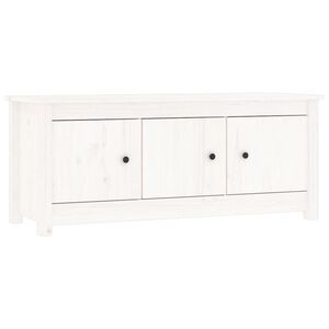 vidaXL Shoe Cabinet White 110x38x45,5 cm Solid Wood Pine
