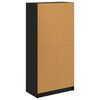 vidaXL Highboard Black Oak 68 x 37 x 142 cm Engineered Wood