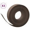 vidaXL Garden Edgings 3 pcs Brown 10 m 15 cm Polyethylene