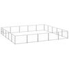 vidaXL Dog Kennel | Silver | Steel | 25 m&sup2; | Durable | Dog Kennel | Rectangular