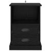 vidaXL Bedside Cabinet Black Oak 36 x 43 x 60 cm Engineered Wood