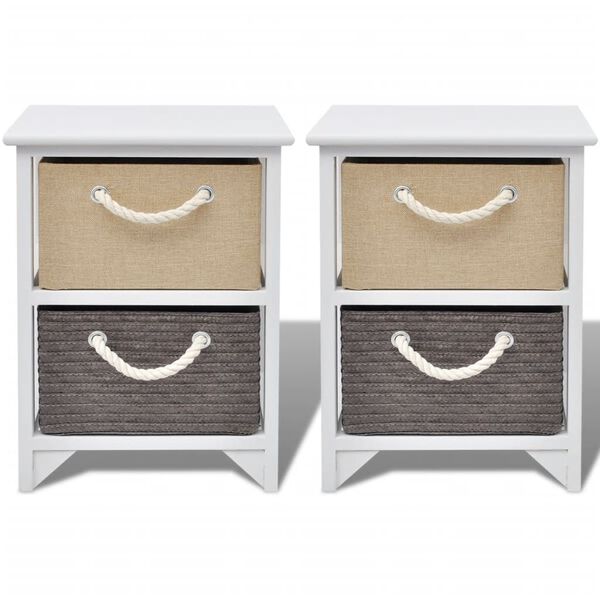 vidaXL Bedside Cabinets 2 pcs Wood