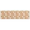 vidaXL Kitchen Rug Beige Paws 150 x 45 cm 100% Polyamide Washable