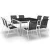vidaXL 9 Piece Outdoor Dining Set Steel