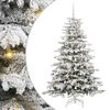 vidaXL Artificial Hinged Christmas Tree White 180 cm PE and PVC
