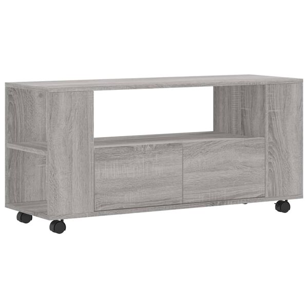 vidaXL TV Cabinet Grey Sonoma 102x34.5x43 cm Engineered Wood