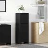 vidaXL Bathroom Cabinet Black 30x30x95 cm Engineered Wood