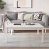 vidaXL Coffee Table White 100x100x40 cm Solid Wood Pine