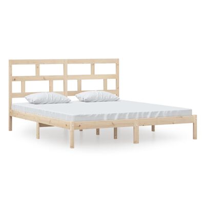 vidaXL Bed Frame 180x200 cm Super King Size Solid Wood