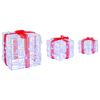 vidaXL Gift Box with 60 LEDs 3 pcs Cold white 20 x 20 x 20 cm Acrylic