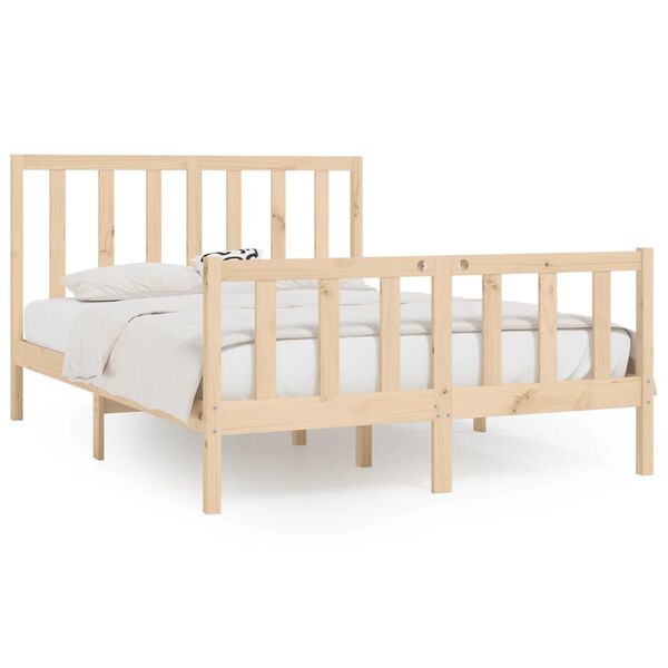 vidaXL Bed Frame without Mattress 140x200 cm Solid Wood