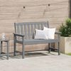 vidaXL Garden Bench with Cushion Light Grey 120 x 59 x 88cm HDPE