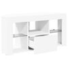 vidaXL Corner LED TV Cabinet White 100 x 40 x 50 cm Engineered Wood