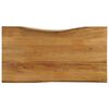 vidaXL Table Top 110x60x2.5 cm Live Edge Solid Wood Mango
