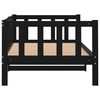 vidaXL Day Bed without Mattress Black Solid Wood Pine 90x200cm