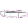 vidaXL Bed Frame without Mattress Sonoma Oak 150x200 cm King Size